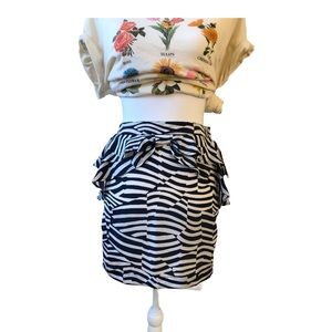 H&M Navy & White Mini Skirt